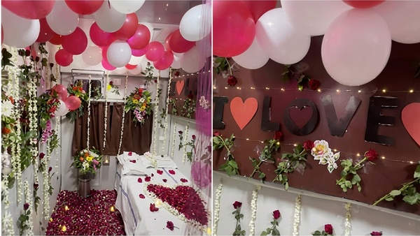 Honeymoon on Wheels Indian Railways First AC Coupe s Romantic Makeover Goes Viral Honeymoon on Wheels Indian Railways First AC Coupe s Romantic Makeover Goes Viral