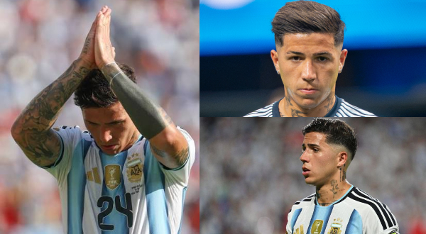 How did Enzo Fernandez get a red card in the final match between Spain and Argentina in FIFA