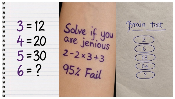 The Secret of Mathematics Can you find the correct answers to these three problems Puzzle The Secret of Mathematics Can you find the correct answers to these three problems Puzzle