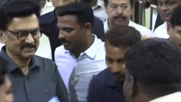 dmk-president-mk-stalin-landed-in-chennai-after-completed-london-tour