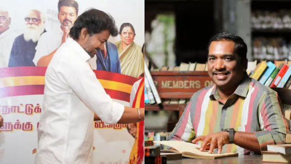 DMK MP Jagathratchagan s Son Sandeep Anand Joins TVK Creates Stir in Tamil Nadu Politics