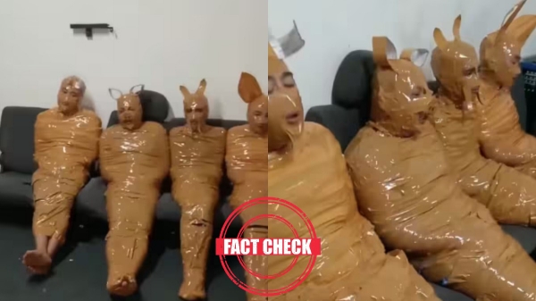 Duct Taped Men Is Staged Duct Taped Men Is Staged