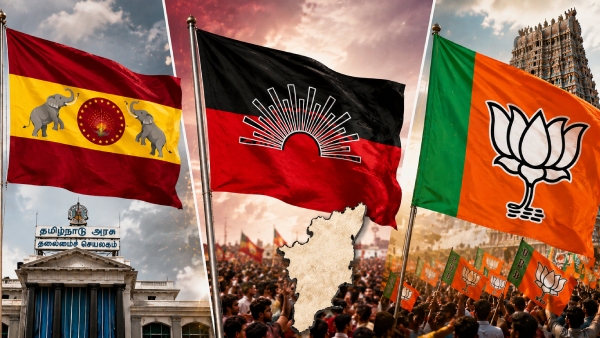 DMK-TVK Turf War Opens New Political Opportunities for BJP in Tamil Nadu DMK-TVK Turf War Opens New Political Opportunities for BJP in Tamil Nadu