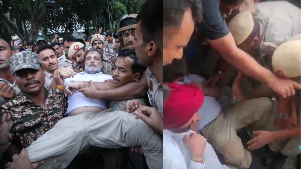 delhi-pm-residence-protest-congress-leader-rahul-gandhi-lying-down-on-road-when-police-trying-to-ar