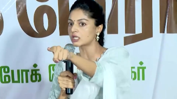Actress Sanam Shetty Forced to Leave Anti-NEET Protest Calls It a Fake Protest