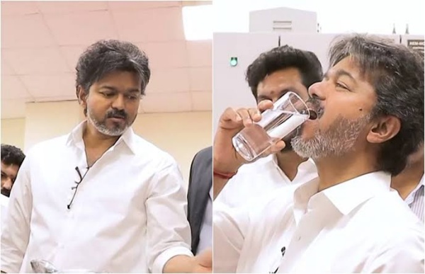 Vijay drinks Glass of Water Ramanathapuram
