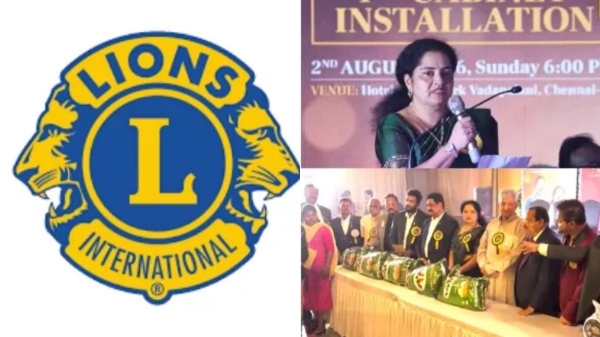 Uma Anilkumar Takes Charge as Lions Clubs District Governor in Chennai 05-08-26
