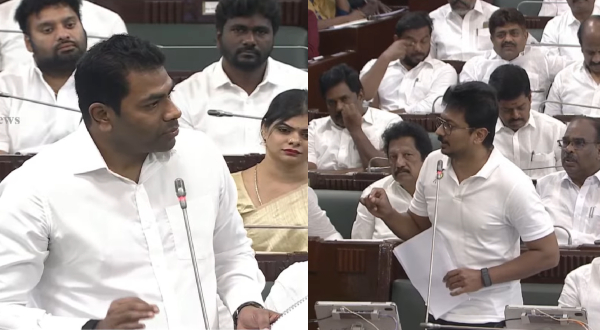 Minister Aadhav Arjuna Questions Opposition Leader Udhayanidhi in Assembly