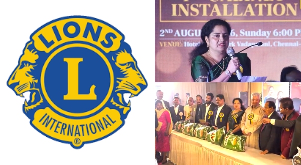 Uma Anilkumar Takes Charge as Lions Clubs District Governor in Chennai Uma Anilkumar Takes Charge as Lions Clubs District Governor in Chennai
