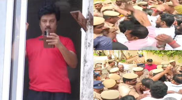 Actor Sanjeev Records Video of police outside Udhayanidhi Stalin s Residence Actor Sanjeev Records Video of police outside Udhayanidhi Stalin s Residence