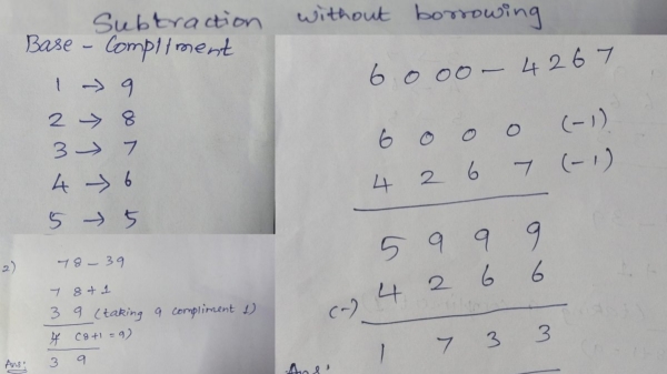 subtraction method