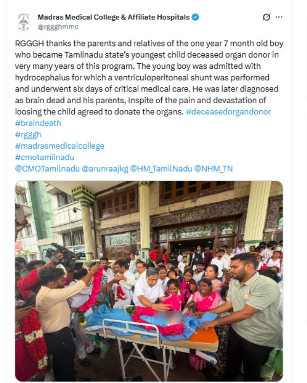 organ donation Rajiv Gandhi Hospital transplant
