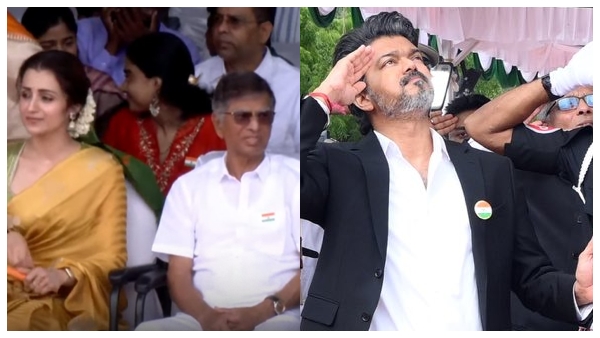 Trisha s participation becomes a talking point following the flag-hoisting event by Vijay Trisha s participation becomes a talking point following the flag-hoisting event by Vijay