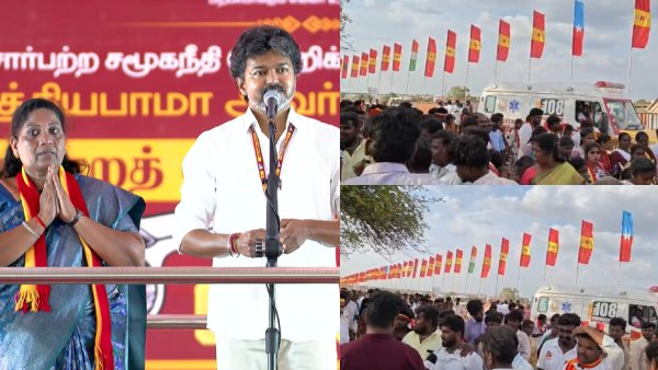 Vijay speaks without enthusiasm in Dharapuram TVK cadres disperse while he is still speaking
