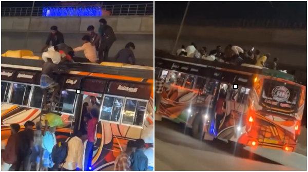 Chennai Bus Roof Video Chennai traffic