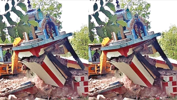 Dindigul Three temples demolished and removed in a single day at Kodai Road