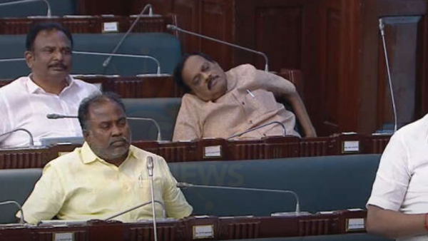 Assembly Session Drags Past 7 PM AIADMK MLA Thalavai Sundaram Caught Napping
