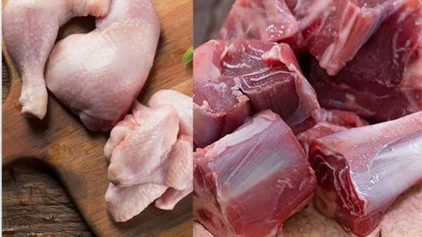 Checking the color and freshness of raw meat