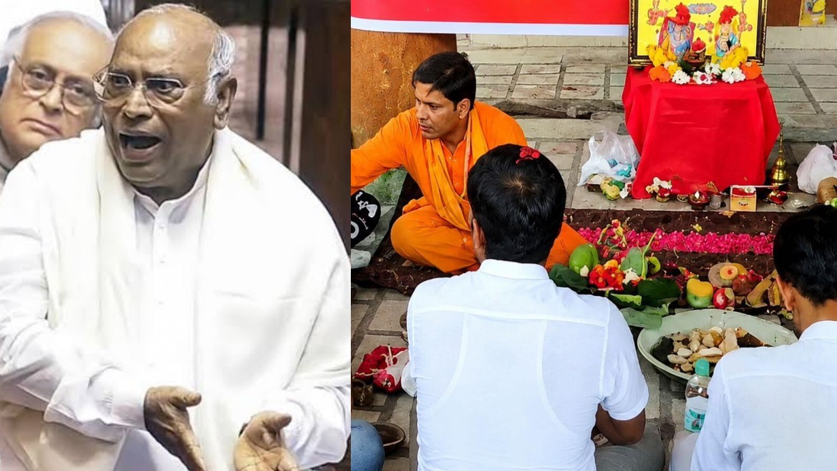 கார்கே நின்ற இடத்தை தூய்மைப்படுத்த பூஜை.. ஒரு மாதத்திற்கு பிறகு வழக்குப்பதிவு செய்த போலீஸ்