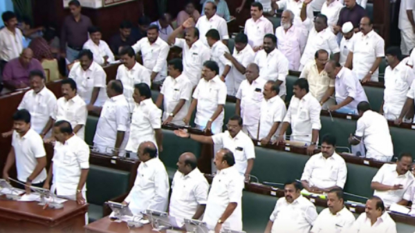 DMK MLAs Protest in Assembly Over Law-and-Order Situation
