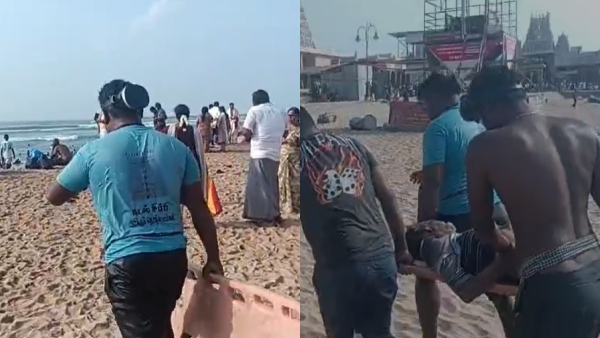 COP praised for rescuing a speech-impaired elderly man from the sea at Tiruchendur COP praised for rescuing a speech-impaired elderly man from the sea at Tiruchendur