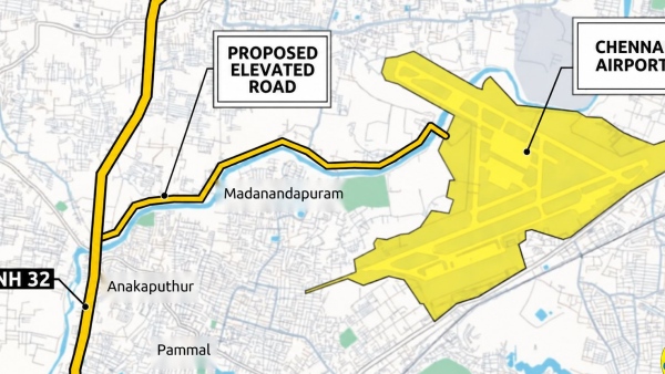 Fierce backlash against proposed Chennai Airport elevated road running along Adyar River Fierce backlash against proposed Chennai Airport elevated road running along Adyar River