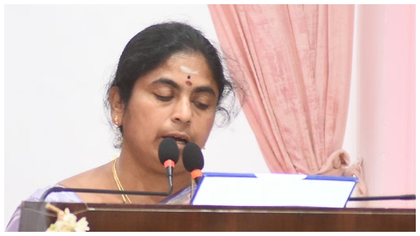 dmk-leaders-ate-lots-of-laddu-said-minister-vijayalakshmi