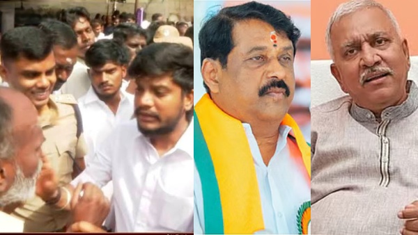 Muslim person inside the Tiruvannamalai temple BJP condemns Minister Ramesh and Aadhav Arjuna Muslim person inside the Tiruvannamalai temple BJP condemns Minister Ramesh and Aadhav Arjuna