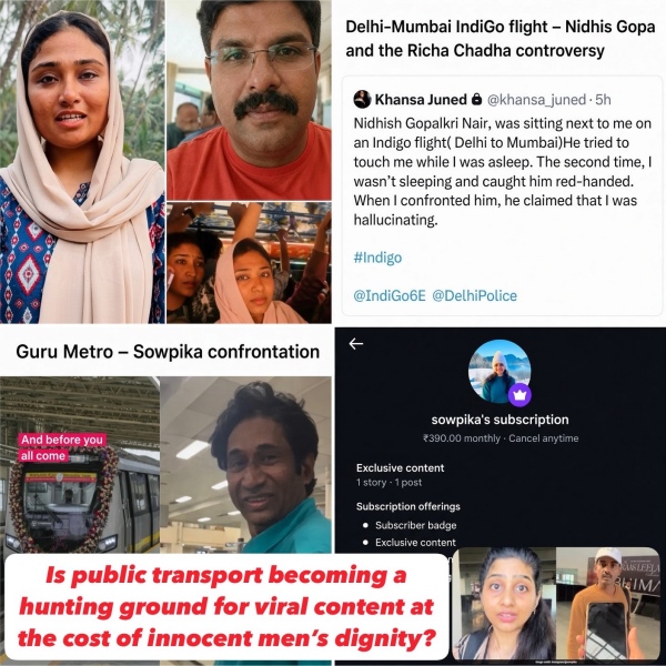 Are buses metros and planes safe for men anymore Questions raised by a netizen