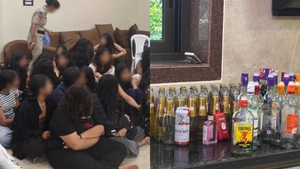 Party with ganja and alcohol at a Hyderabad farmhouse 108 students caught