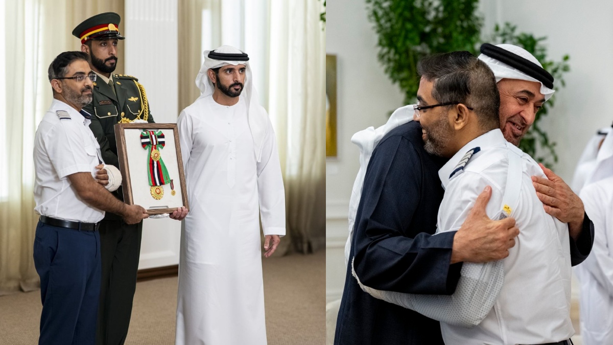 இந்திய பைலட் ஸ்மித் மச்சாருக்கு உயரிய விருது.. UAE அதிபர் கட்டியணைத்து செய்த செயல்! நெகிழ்ச்சி