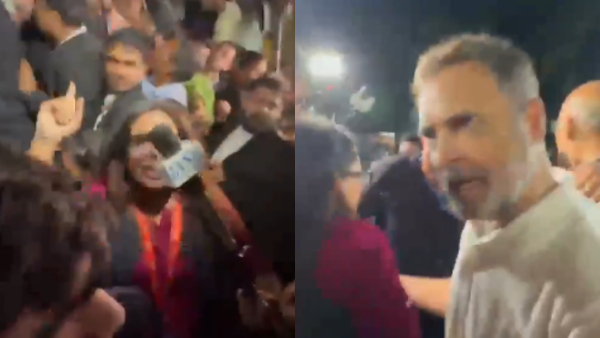 Rahul Gandhi pushes Female Journalist Vido Sparks Social Media Buzz Rahul Gandhi pushes Female Journalist Vido Sparks Social Media Buzz