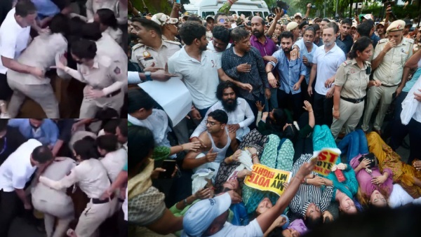 gyanesh-kumar-resign-row-rahul-gandhi-tried-to-push-woman-cop-during-delhi-protest