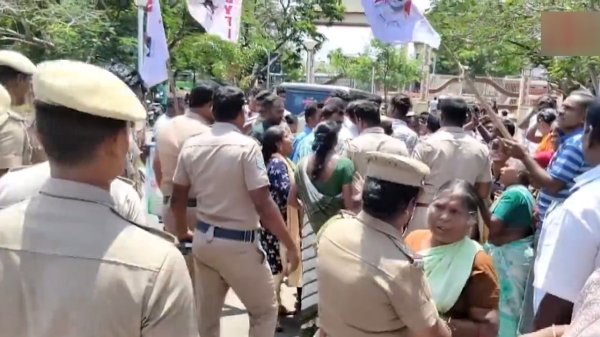 Theni cremation ground protest