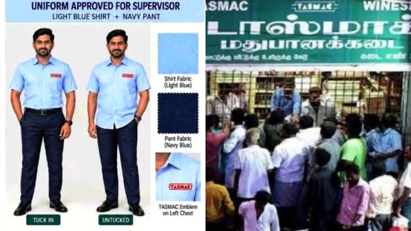 TASMAC employees have raised a banner of revolt against wearing the uniforms mandated by government TASMAC employees have raised a banner of revolt against wearing the uniforms mandated by government
