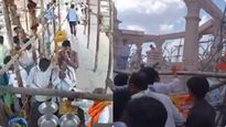ఉన్నట్లుండి కూలిన ఆలయ పైకప్పు- శిథిలాల కింద 20 మంది  ? షాకింగ్ వీడియో..!