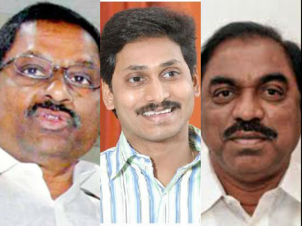 DL Ravindra Reddy and YS Jagan and C Ramachandraiah DL Ravindra Reddy and YS Jagan and C Ramachandraiah