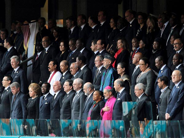 Friend and foe, world leaders gather for Nelson Mandela's memorial