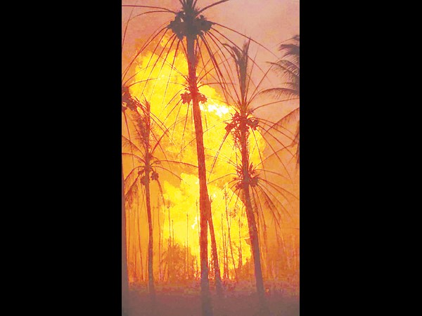 వ్యాపించిన అగ్నికీలలు