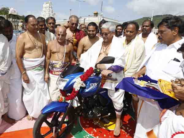 Donation of TVS star city + two wheeler