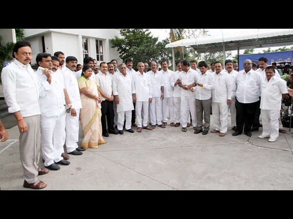 వైయస్ లేని లోటు..: జగన్ పార్టీ ఇలా.. (పిక్చర్స్)