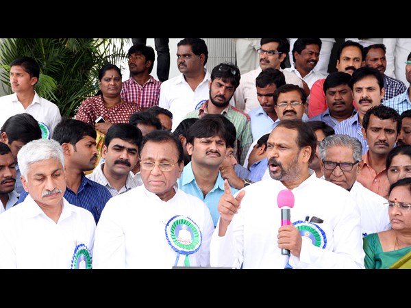 వైయస్ లేని లోటు..: జగన్ పార్టీ ఇలా.. (పిక్చర్స్)