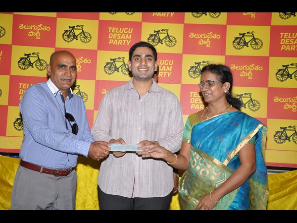 Some TDP leaders donates Rs. 82 thousands TDP workers welfare fund