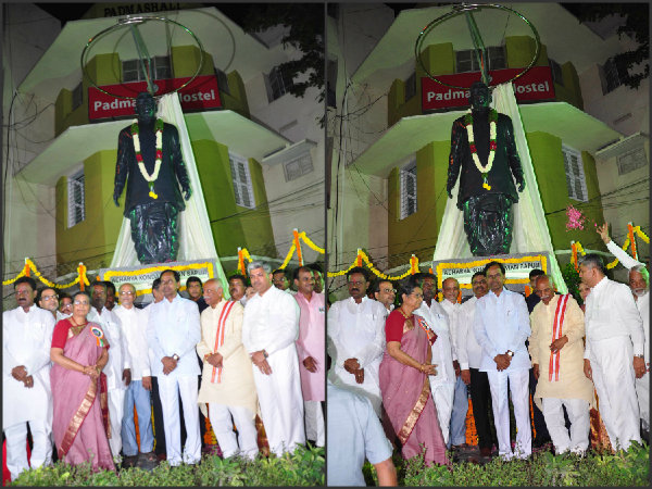 KCR unveils Konda Lakshman Bapuji’s statue at Padmashali Bhavan KCR unveils Konda Lakshman Bapuji’s statue at Padmashali Bhavan