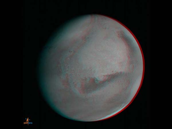 Mangalyaan sends 3D image of Mars Mangalyaan sends 3D image of Mars