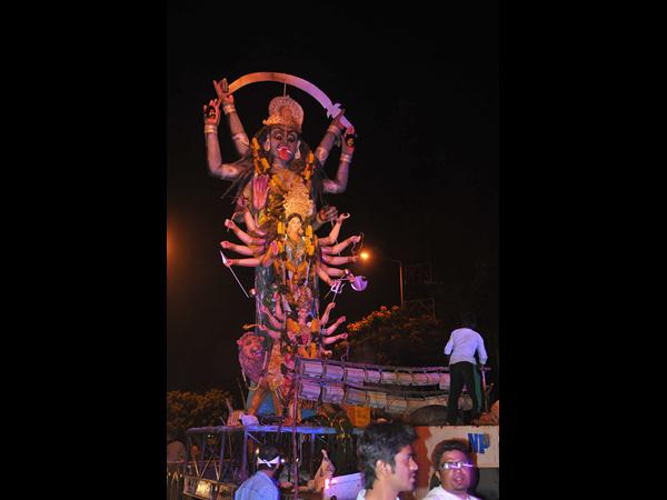 Durga Mata immersion in Hyderabad