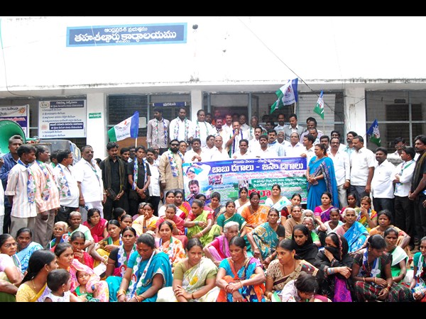 బాబుపై రాష్ట్ర వ్యాప్తంగా వైఎస్ఆర్‌‌సీపీ నిరసన