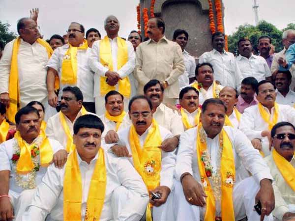 Telangana TDP leaders meet Speaker Telangana TDP leaders meet Speaker