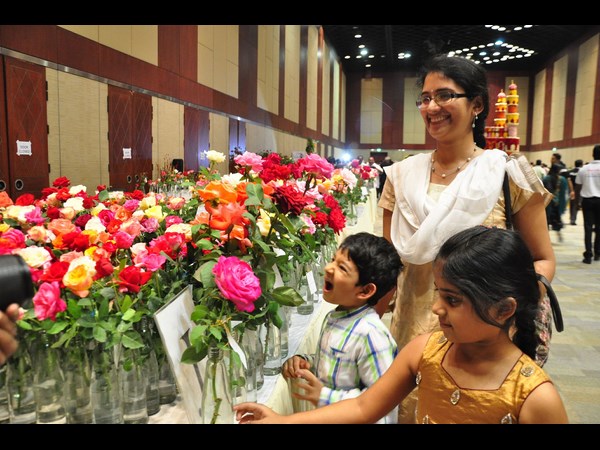 హైటెక్స్‌లోని హెచ్‌ఐసీసీలో గులాబీ షో... 