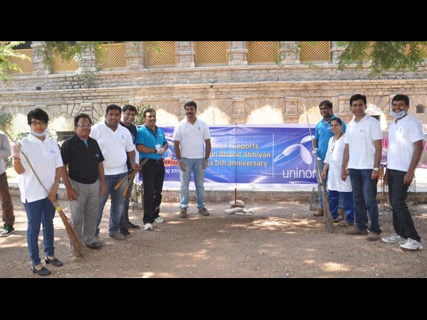  5వ వార్షికోత్సవ సందర్భంగా యూనినార్ స్వచ్ఛ భారత్